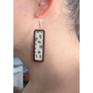 Rectangle cuir guépard